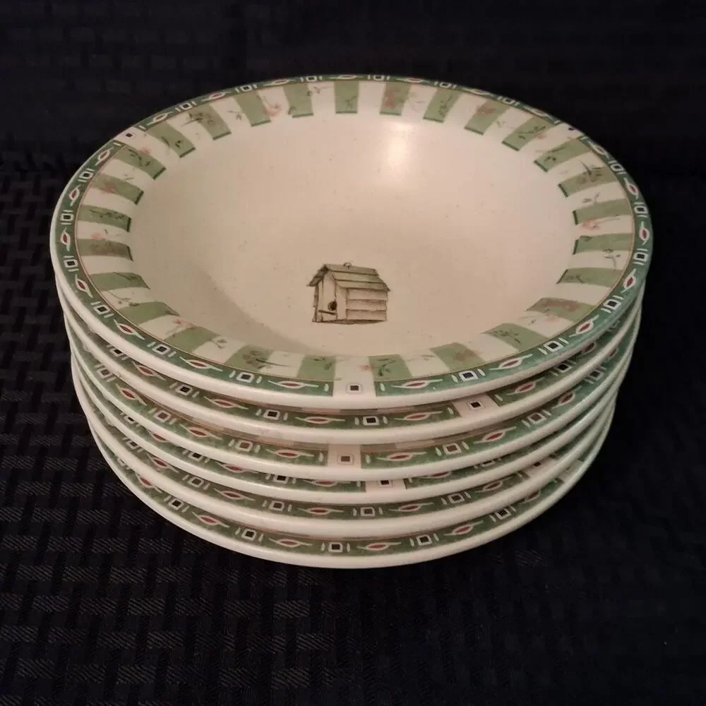 Pfaltzgraff Naturewood 7 1/4” Cereal Bowls USA Set of 6